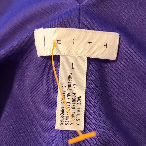 Leith | NWT Purple Violet Asymmetrical Halter Racerback Mini Dress, Size L or 12 - Picture 7 of 9